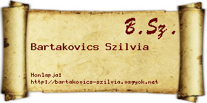 Bartakovics Szilvia névjegykártya